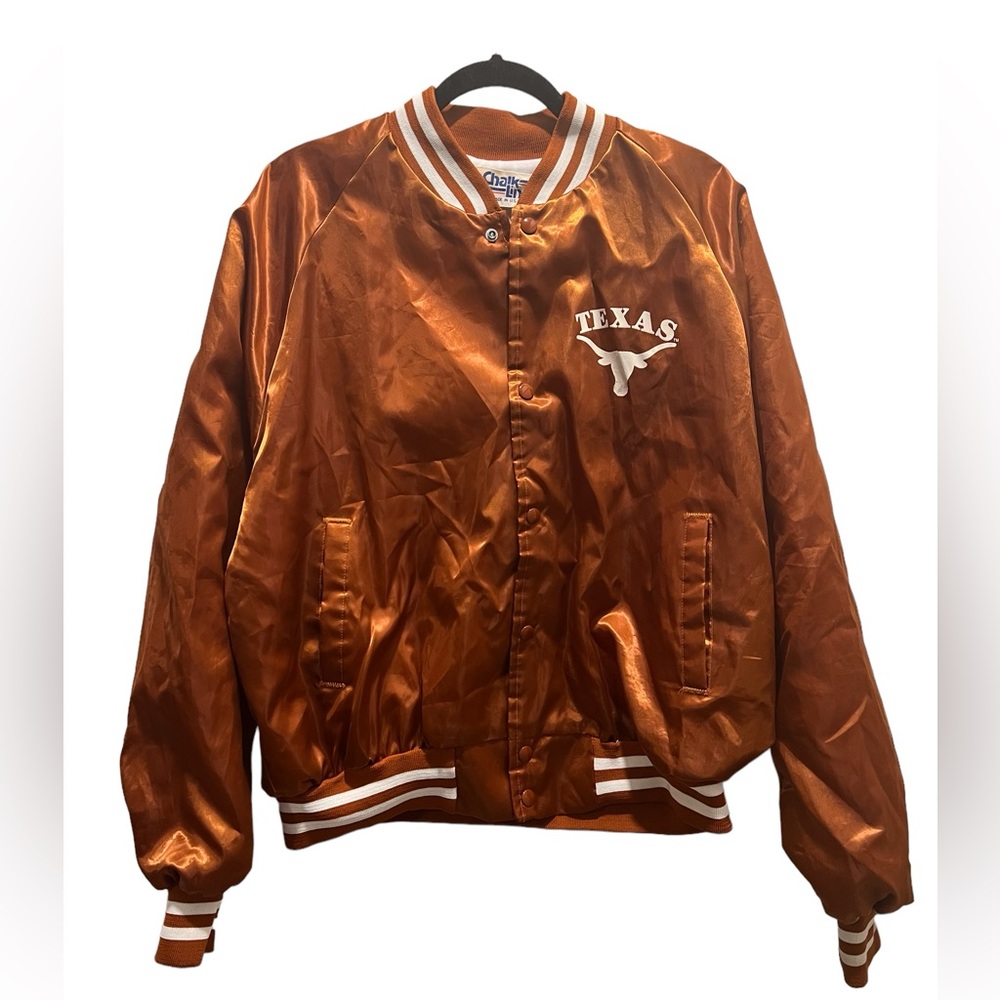 Vintage Chalk Line Texas Longhorns Jacket Bomber Snap 80s USA - XL
